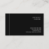 Carte de visite de vente automatique de concession (Dos)