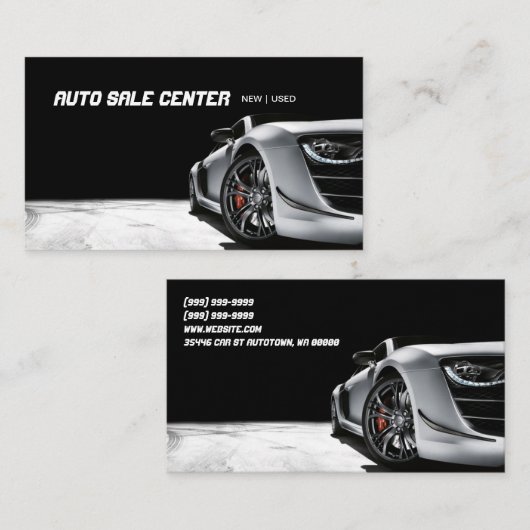 Carte de visite de vente automatique de location d (Devant / Derrière)