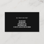 Carte de visite de vente automatique de voitures (Dos)