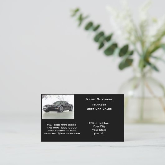 Carte de visite de vente automobile populaire (Debout devant)