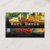 Carte de visite de vente de légumes agricoles (Dos)