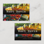 Carte de visite de vente de légumes agricoles (Devant / Derrière)
