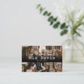 Carte de visite de vente de livres (Debout devant)