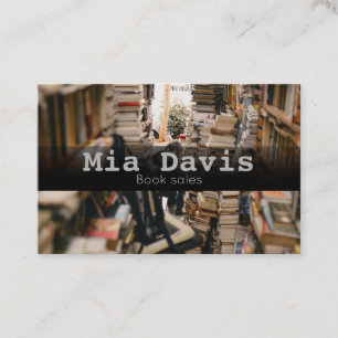 Carte de visite de vente de livres
