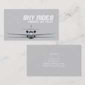 Carte de visite de vente de pilote d'avion à réact (Devant / Derrière)
