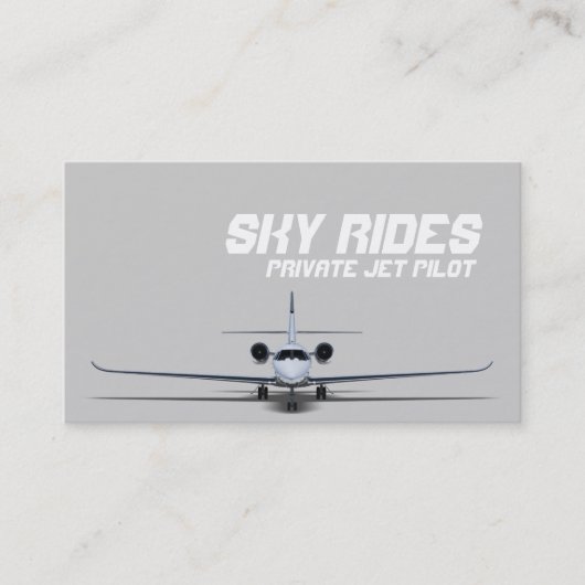 Carte de visite de vente de pilote d'avion à réact (Devant)