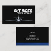 Carte de visite de vente de pilote d'avion à réact (Devant / Derrière)