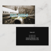Carte de visite de vente de pilote d'avion privé (Devant / Derrière)