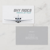Carte de visite de vente de pilote d'avion privé (Devant / Derrière)