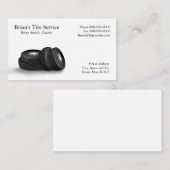 Carte de visite de vente de pneus (Devant / Derrière)