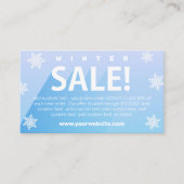 Carte de visite de vente d'hiver (Devant)