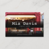 Carte de visite de vente Liquor (Dos)