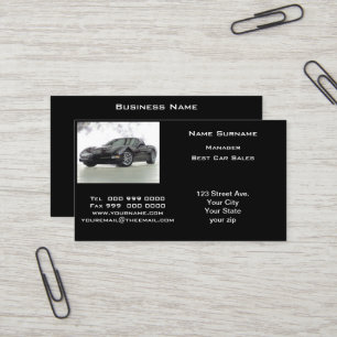 Carte de visite de ventes automobiles populaires