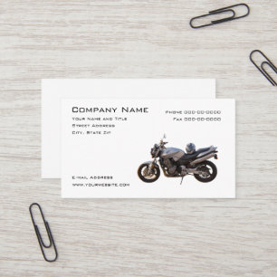 Carte de visite de ventes de moto