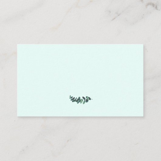 Carte de visite de verdure à la menthe (Dos)