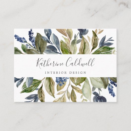 Carte de visite de verdure d'automne (Devant)