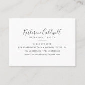 Carte de visite de verdure d'automne (Dos)