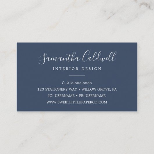 Carte de visite de verdure d'été (Dos)