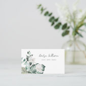 Carte de visite de verdure émeraude aquarelle (Debout devant)