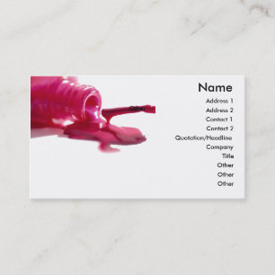 Carte de visite de vernis à ongles