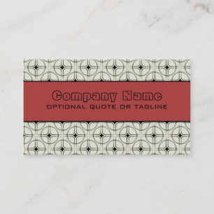 Carte de visite de verre rétro, rouge clair