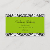 Carte de visite de vert de chaux de la cerise sur (Dos)