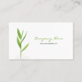Carte de visite de vert de jeune plante (Dos)