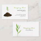 Carte de visite de vert de jeune plante (Devant / Derrière)