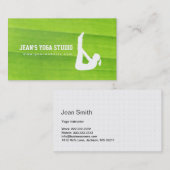 Carte de visite de vert de nature de yoga et de (Devant / Derrière)