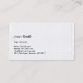 Carte de visite de vert de nature de yoga et de (Dos)