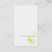 Carte de visite de vert de souffle de fleur (Dos)