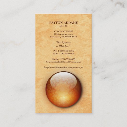 Carte de visite de verticale de bijou de (Devant)