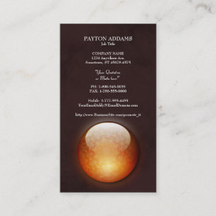 Carte de visite de verticale de bijou de