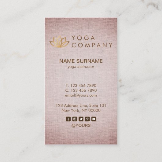 Carte de visite de verticale de brun d'instructeur (Dos)