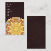 Carte de visite de verticale de mandala de (Devant / Derrière)