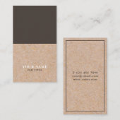 Carte de visite de verticale de Papier d'emballage (Devant / Derrière)