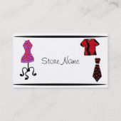 Carte de visite de vêtements de mode d'hommes et (Dos)