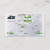 carte de visite de vétérans d'instantané de béret (Dos)