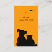 Carte de visite de vétérinaire de garde d'enfants (Dos)