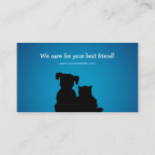 Carte de visite de vétérinaire des soins des (Dos)