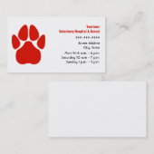 Carte de visite de vétérinaire et de chenil - (Devant / Derrière)