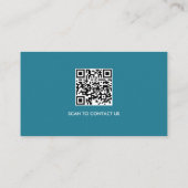 Carte de visite de vétérinaire moderne avec code Q (Dos)