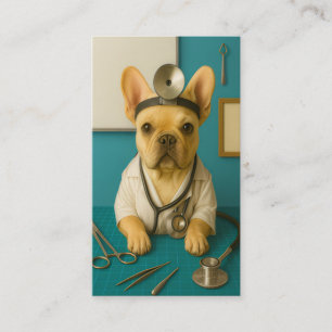 Carte de visite de vétérinaire pour chien Bouledog