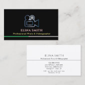 Carte de visite de vidéaste photo professionnel (Devant / Derrière)