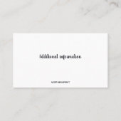 Carte de visite de vidéographe modifiable (Dos)