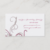 carte de visite de vigne (Dos)