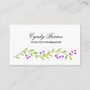 Carte de visite de vigne pourpre