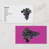 Carte de visite de vignes de raisin (Devant / Derrière)