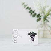 Carte de visite de vignes de raisin (Debout devant)