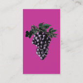 Carte de visite de vignes de raisin (Dos)